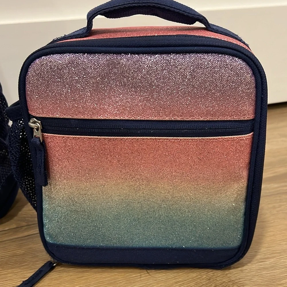 Pottery Barn Mackenzie Sparkle Backpack and Lunchbox